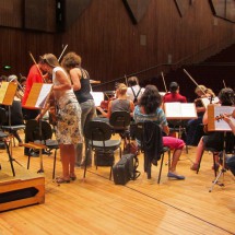 Final rehearsal of the orchstra before the concerts starts